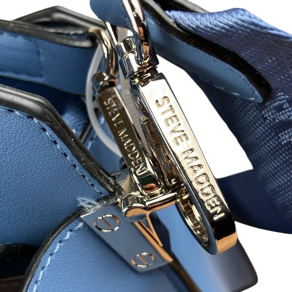 Steve Madden Bevelyn Satchel Blue Purse NWT - Picture 16 of 16